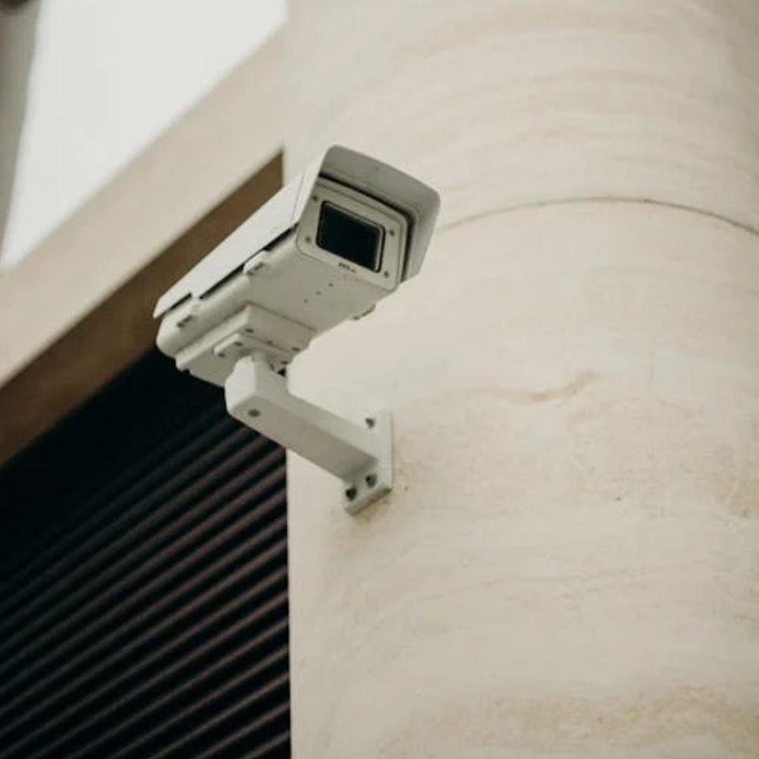 CCTV Camera installed on a wall